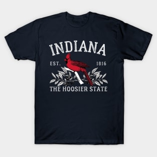 Indiana The Hoosier State Cardinal T-Shirt